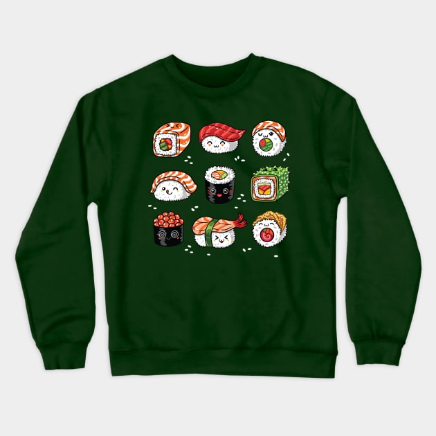 Kawaii sushi Crewneck Sweatshirt by PenguinHouse